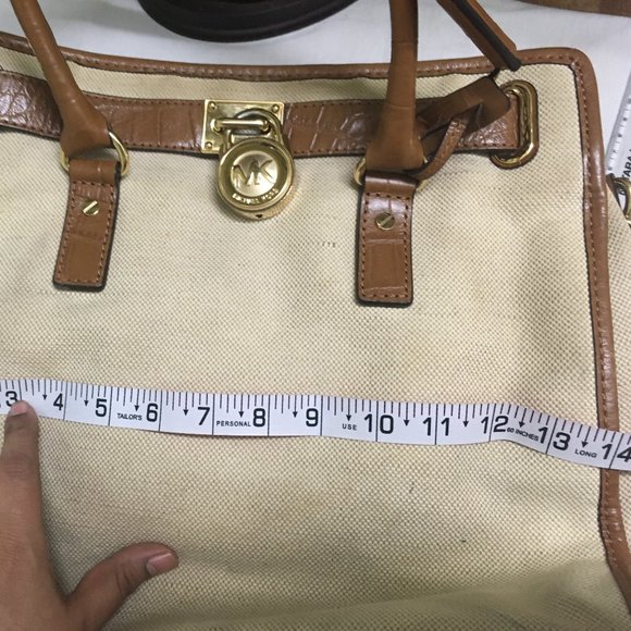 At best price: Authentic Michael Kors Hamilton NS Canvas/ Leather Tote - Picture 6 of 16
